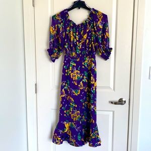 Saloni purple Olivia dress UK6 / US 2 NWT